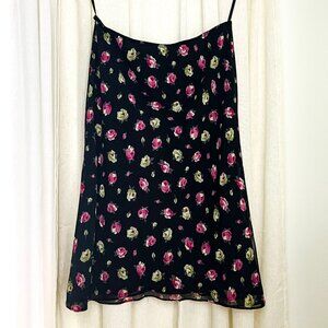 Vintage Express Y2K floral midi skirt cottagecore whimsigoth feminine cottage